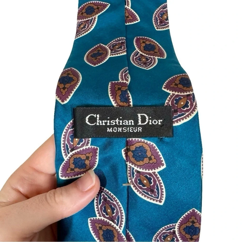 Christian Dior Monsieur 100% Silk Paisley Tie